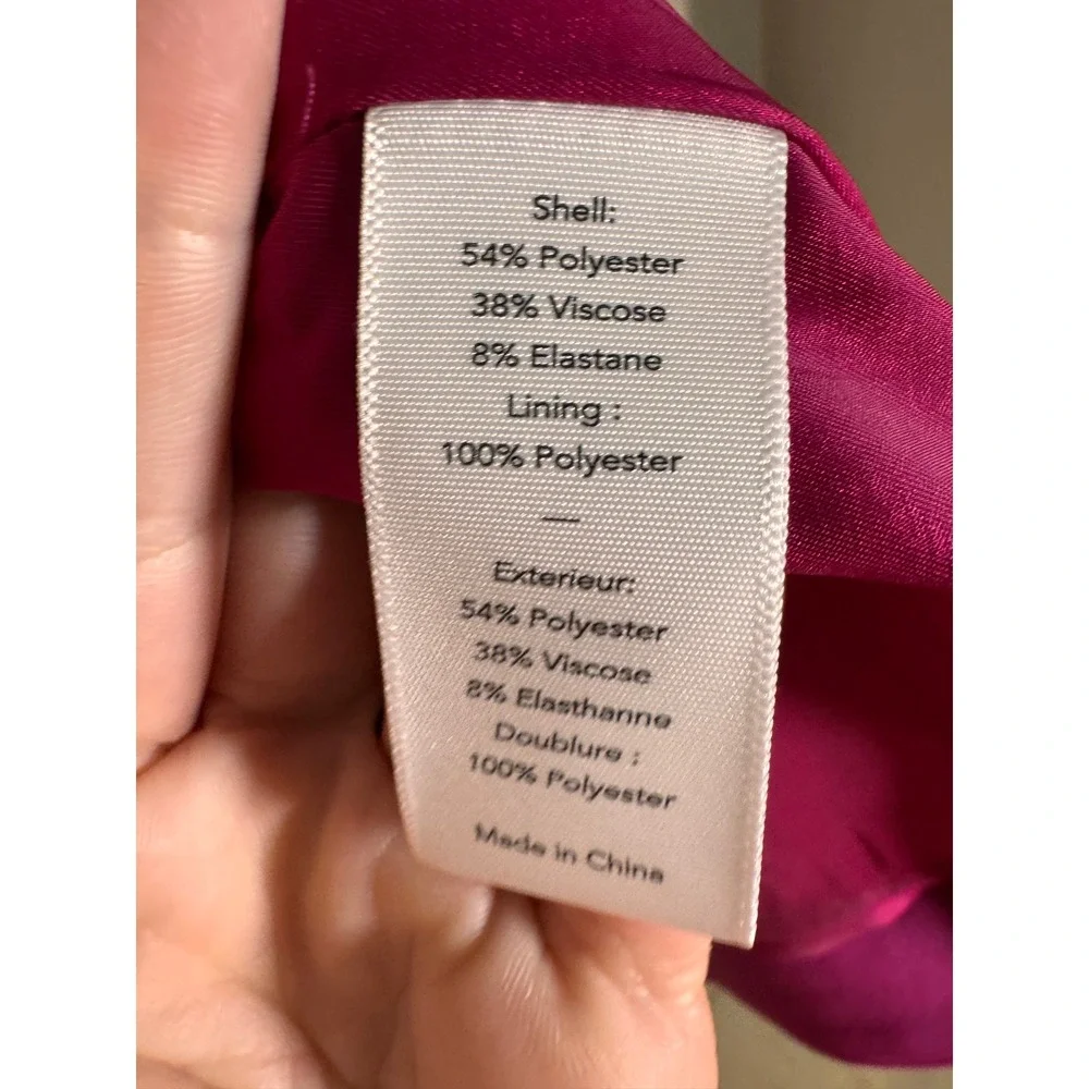 Elizabeth and James Magenta Pink Halter Neck Sheath NWT Size 4 Cocktail Mini - Picture 4 of 12